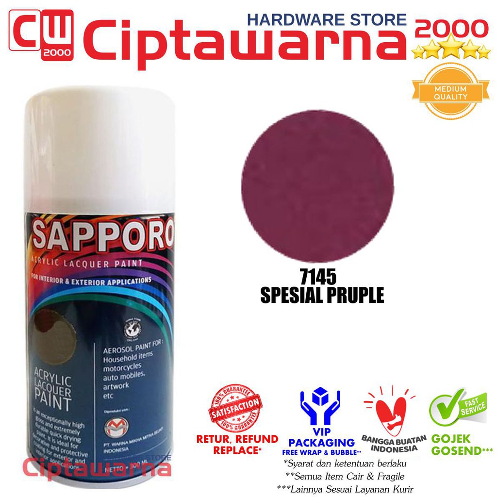 Cat Semprot Sapporo Special Purple 7145 saporo pilox pylox Aerosol