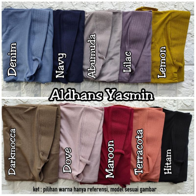 [Original Aldhans] YASMIN ••hijab instan jersey ameera••bergo instan non pad