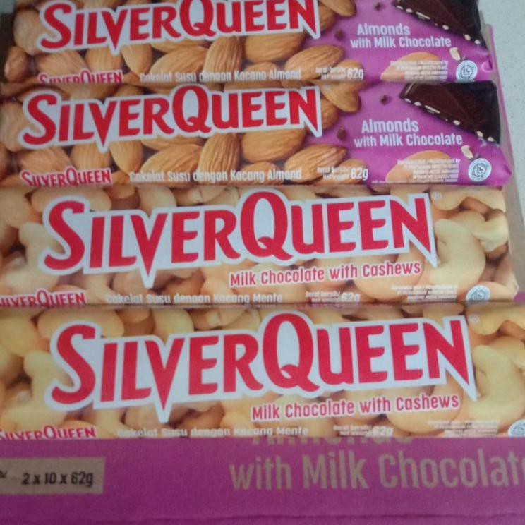 

【salebagus】 coklat silverqueen milk coklat cashew dan almond 62gr