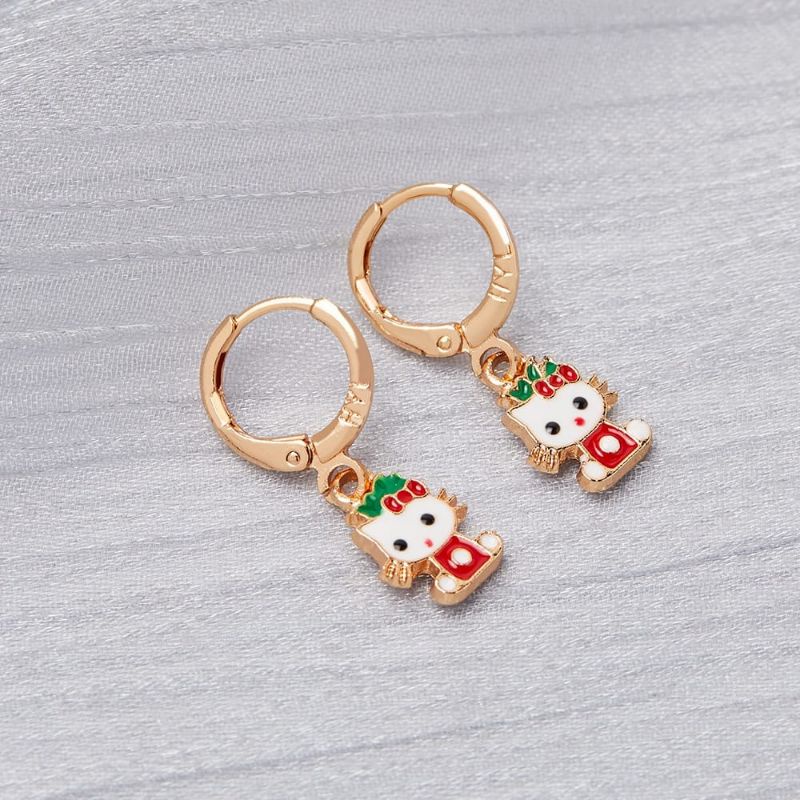 Anting Hello kitty merah Anti Karat Cantik