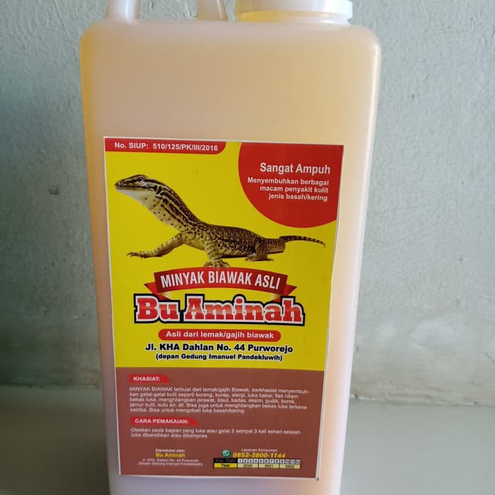 MINYAK BIAWAK ASLI IBU AMINAH OBAT KULIT OLES GATAL KADAS KURAP KUTU AIR BEKAS LUKA BAKAR ALERGI
