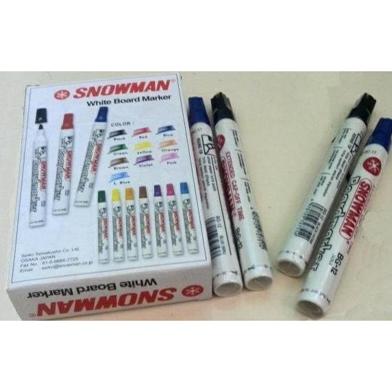 

Office & Stationery | Alat Tulis | Spidol Snowman Whiteboard (1 Lusin) Original | Best Seller
