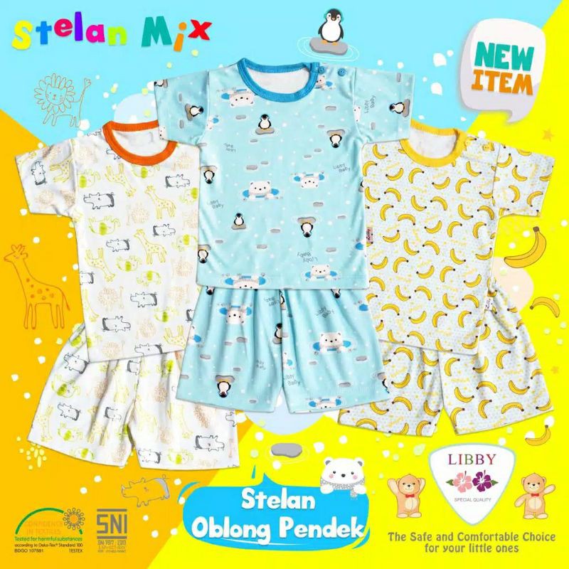 Libby dan Velvet Jr-Setelan Oblong Pendek (Kcg Pundak)