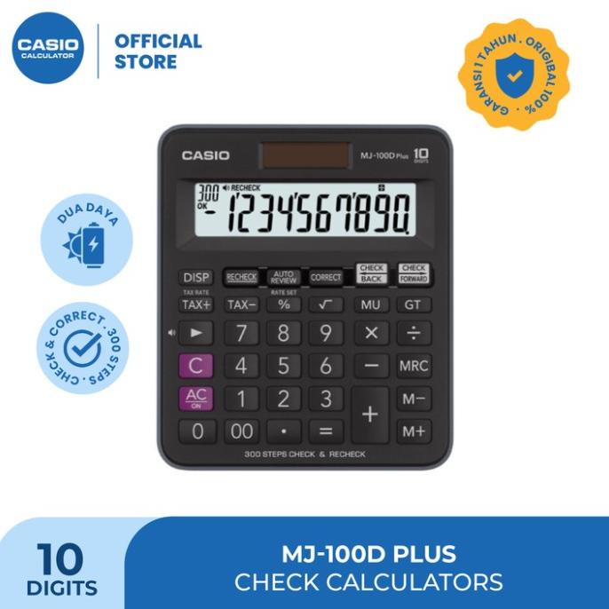 

[COD] CASIO MJ-100DPlus-Hitam-Kalkulator Dagang-Fungsi Recheck-10 Digit OBRAL Kode 1334