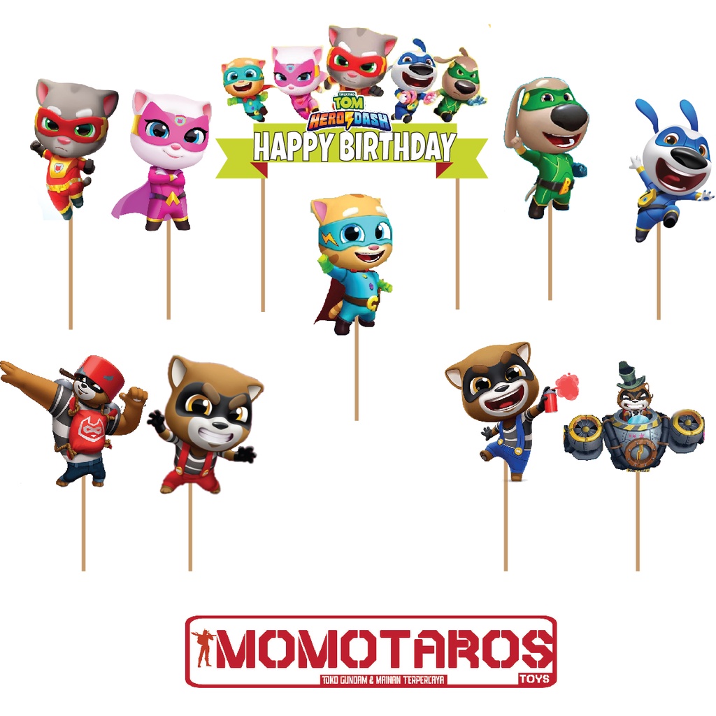 Topper cake Talking Tom Hero Dash set