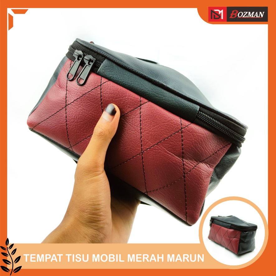 Kotak Tempat Tissue Mobil Bahan Kulit Multifungsi PU Leather Souvenir