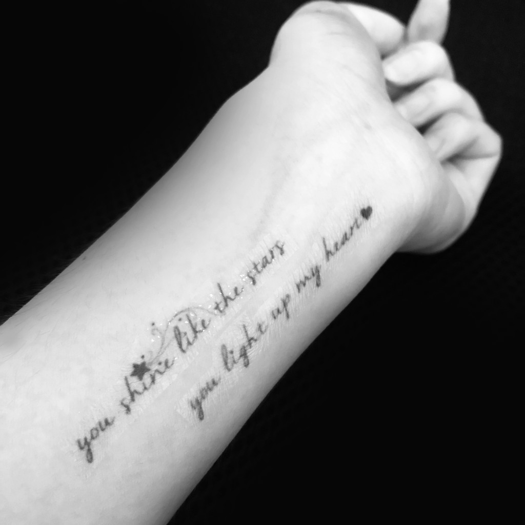 E X O LYRICS TEMPORARY TATTOO (NON-PERMANEN TATO) KPOP TATTOO