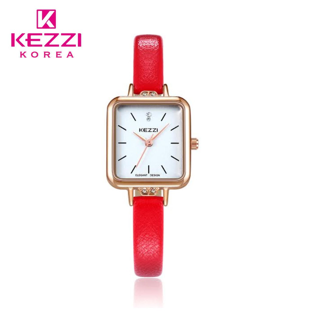 Kezzi Korea 1864 Merah - Jam Tangan Fashion Wanita - Model Analog