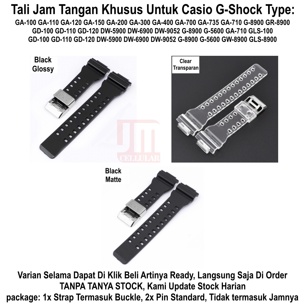 MGC Tali Jam Tangan Casio G-Shock GA-100 110 GD-100 G-5600 GA-710 GLS-100 GW-8900 GLS-8900