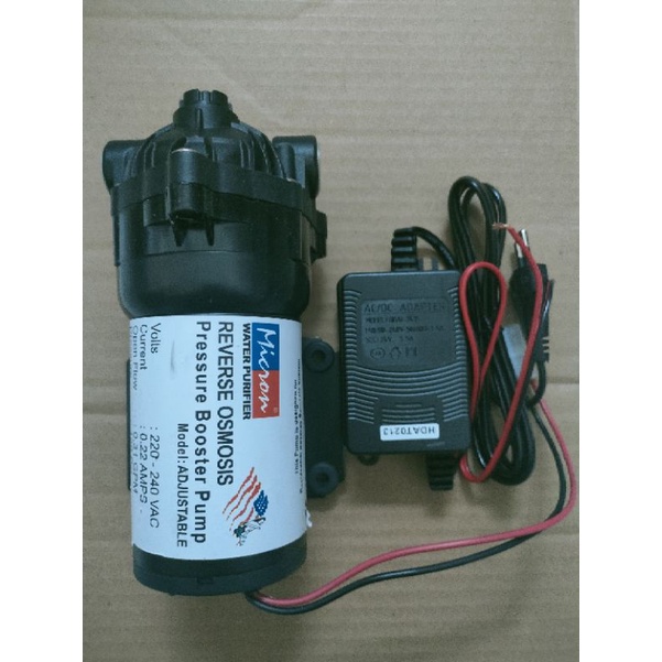 Mesin Pompa RO Micron 24Volt + adaptor/Pompa Booster Reverse Osmosis