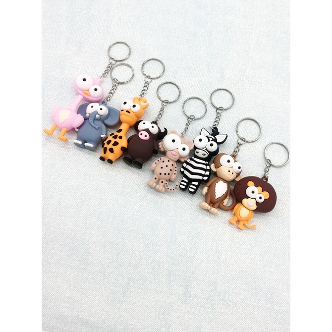 GANTUNGAN KUNCI ANIMAL KEYCHAIN HEWAN LUCU GANCI KARAKTER IMPORT (VIC)