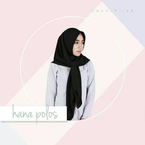 Hana instan hijab instan Segiempat hitam