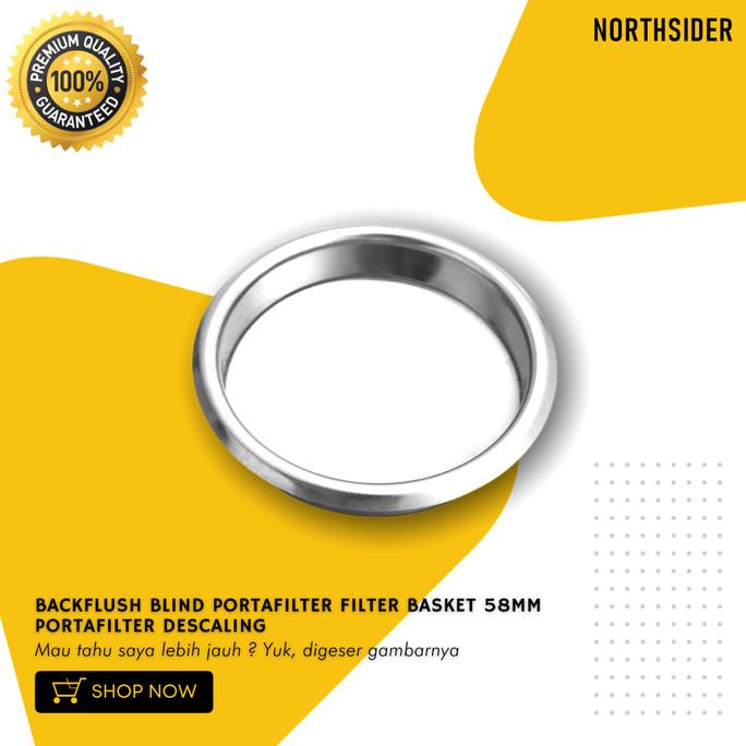 <<<<<] BACKFLUSH BLIND PORTAFILTER FILTER BASKET 58MM PORTAFILTER DESCALING