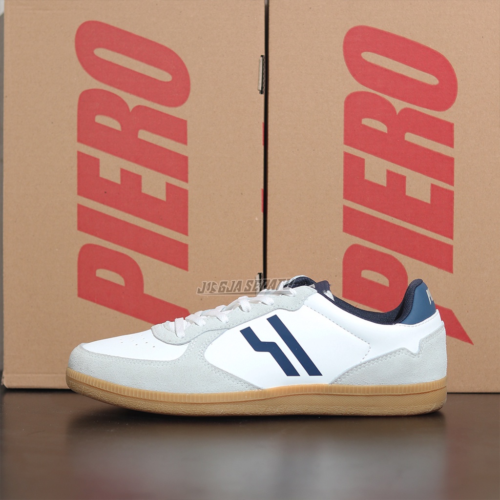 Piero Sepatu Sneakers Espana - White/Vintage Blue/Gum
