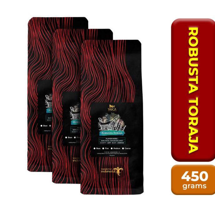 

[COD] WoCA Kopi Robusta Toraja 150 gram X 3 Pack [COD]