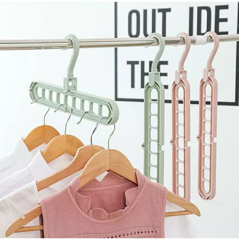 Gantungan baju hemat tempat 9 lubang/Hanger Multifuntion Multi Port