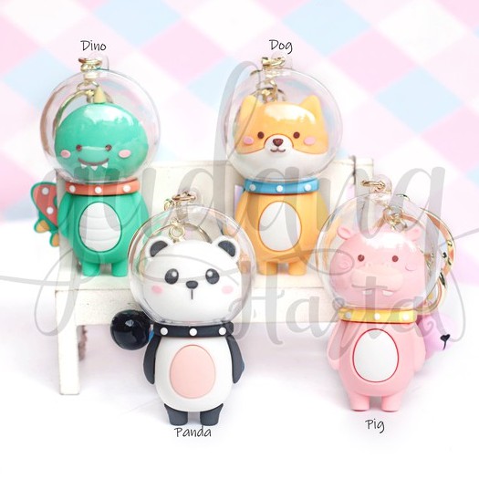 Gantungan Kunci Space Animal Keychain Motif Hewan Unik GH 302303