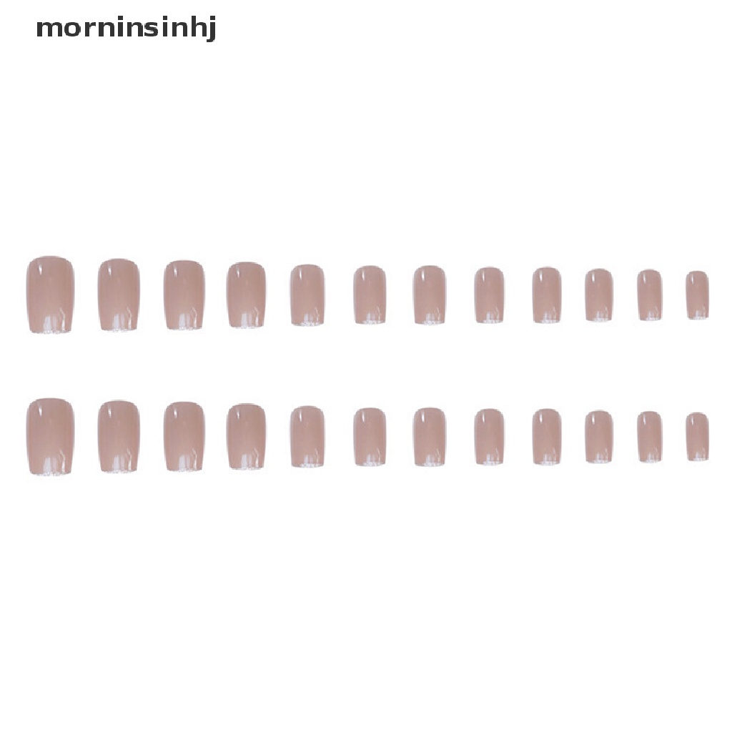 Mornin 24pcs / Set Kuku Palsu Full Cover Dapat Dilepas
