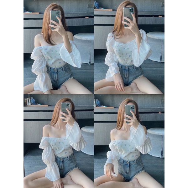 top white korean bkk . atasan bkk top white serian,atasan off shoulder putih korean style ,sabrina ,peplum ,topkaret.deluna off shoulder