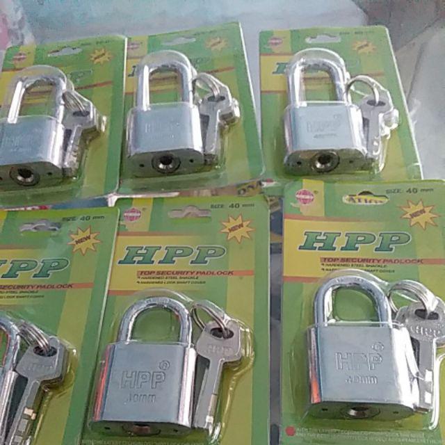 Gembok Putih 40 Mm Leher Pendek Hpp