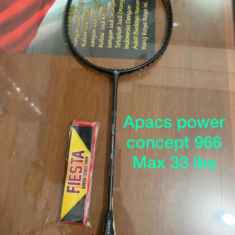 Raket badminton APACS POWER CONCEPT 966 4uG1 kuat 33 lbs original