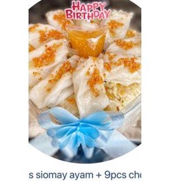 

KUE ULANG TAHUN MIX COIPAN 9 PCS DAN SIOMAY AYAM 18 PCS TART