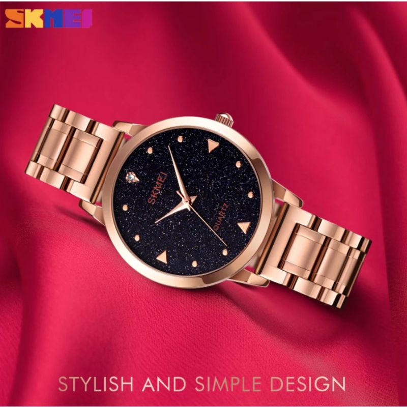 Jam Skmei 1661 rosegold original free gift box skmei