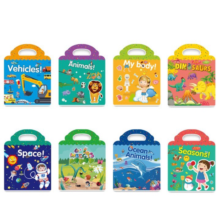 

Reusable First Sticker Book Mainan Buku Album Stiker Anak Tempel Ulang RB9
