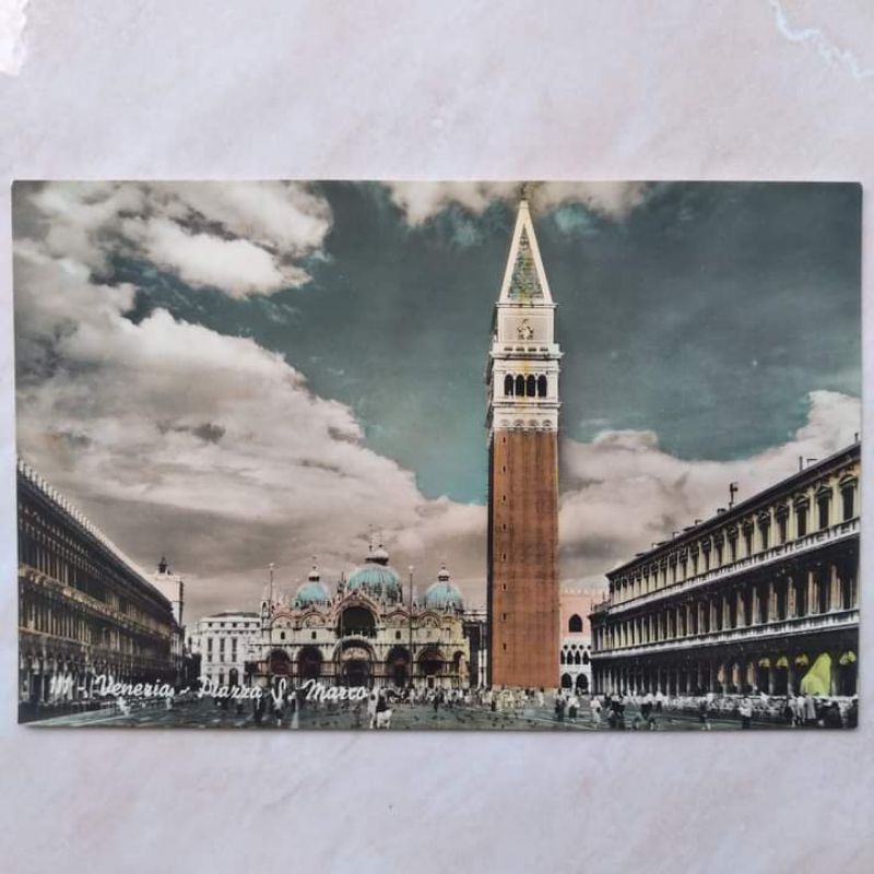 

Kartu Pos Kuno Jadul Lawas Venezia Piazzo St Marco tahun 1950 an