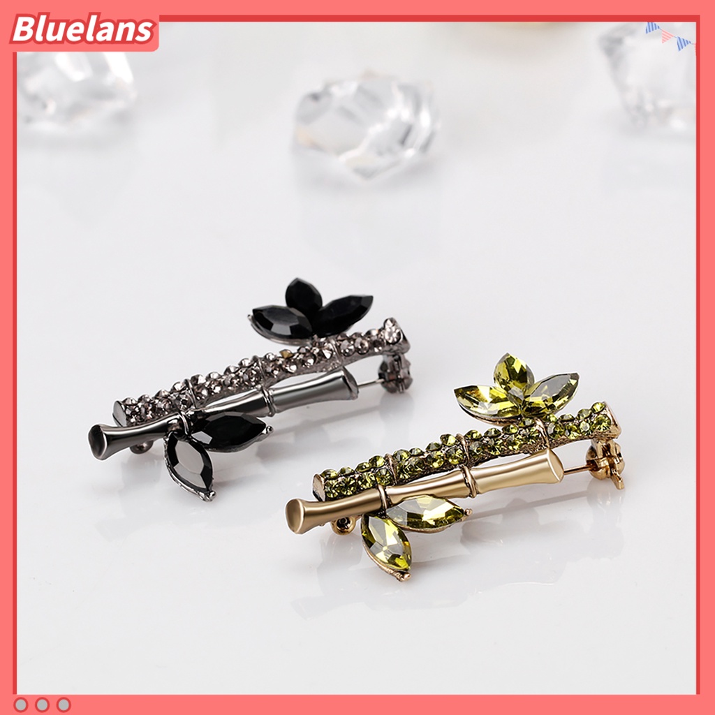 Bluelans Bros Pin Silver Desain Bambu Lucu Anti Karat Untuk Wanita