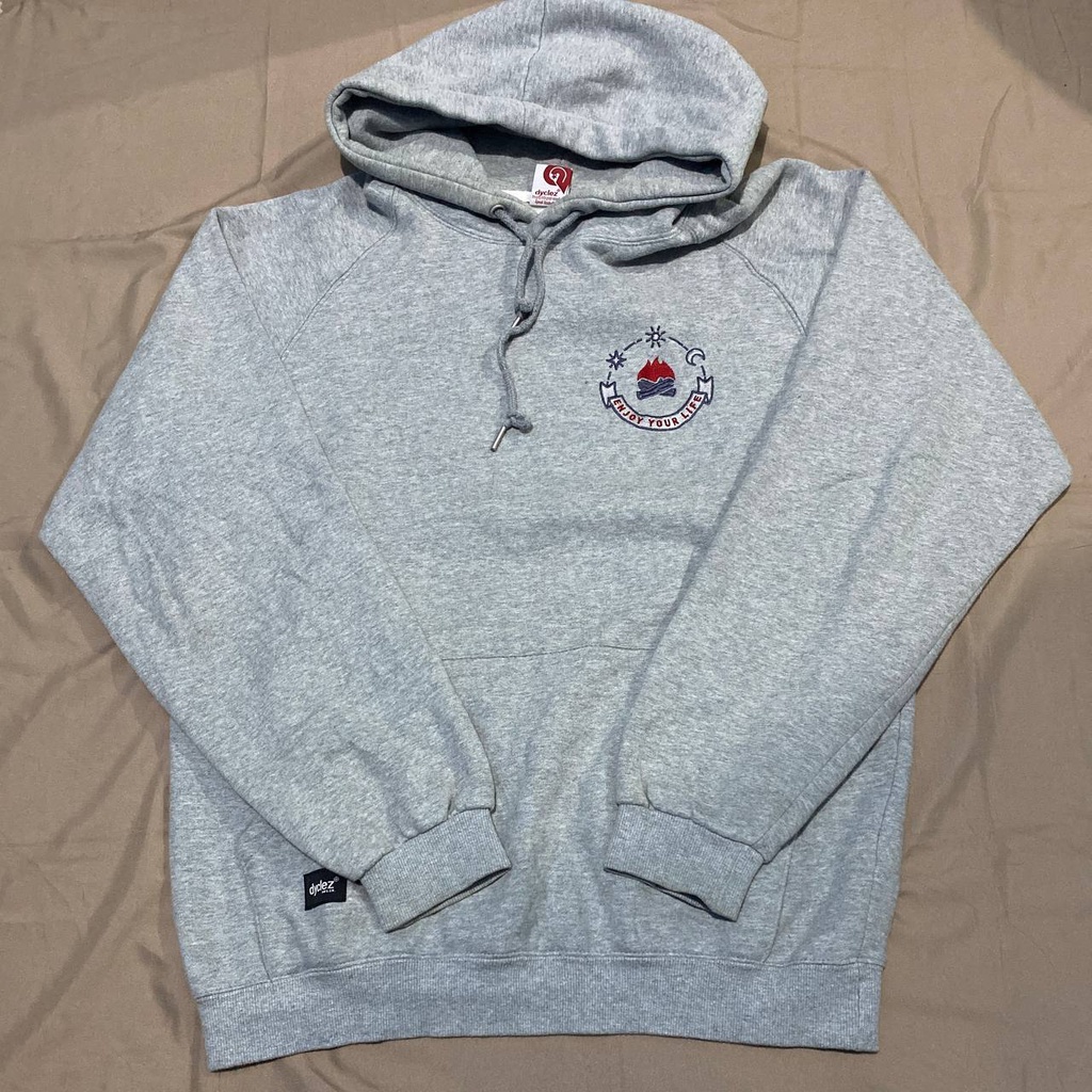 Hoodie Dyclez Enjoy Your Life Grey Original