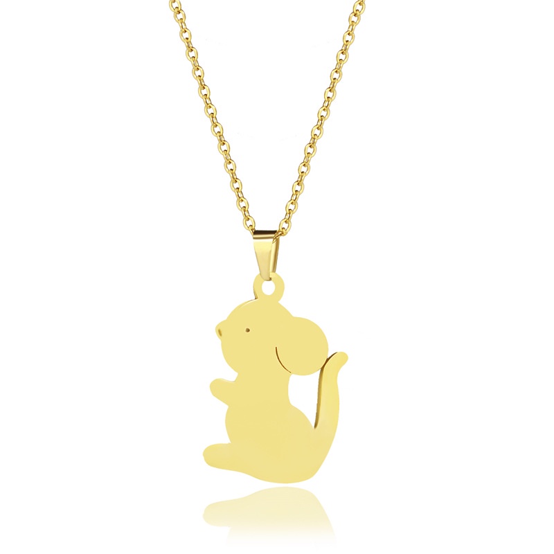 Baru shio Tikus stainless steel kalung Korea fashion style tikus kecil yang lucu liontin klavikula r