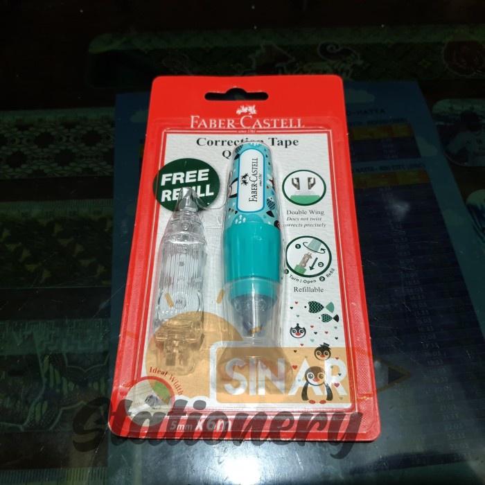 

Hemat Correction Tape Qar506+1Refill Fabercastell Fancy Blue Hemat