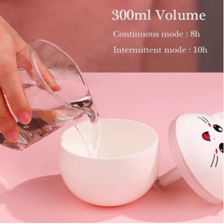Air Humidifer Diffuser Ultrasonic Portable Mini Humadifier Aromaterapi Karakter Mini Lucu 300ml