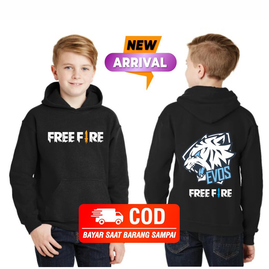 (COD)JAKET ANAK LAKI LAKI FREEFIRE BISA MASKER SEPERTI JAKET ALAN WALKER FREE FIRE GARENA