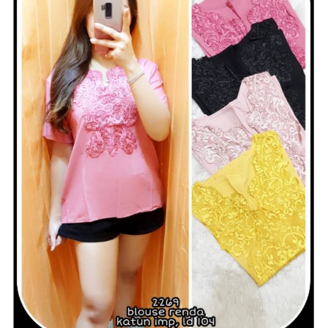 Blouse renda / Blus renda import Katun 2269