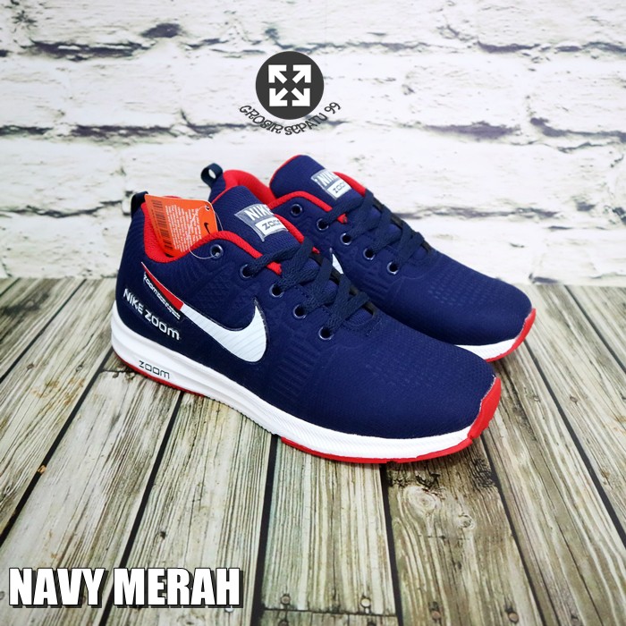 PGS IMPORT PREMIUM SEPATU SNEAKERS NIKE ZOOM PEGASUS V2 RUNNING OLAHRAGA PRIA HITAM NAVY ARMY PUTIH-8