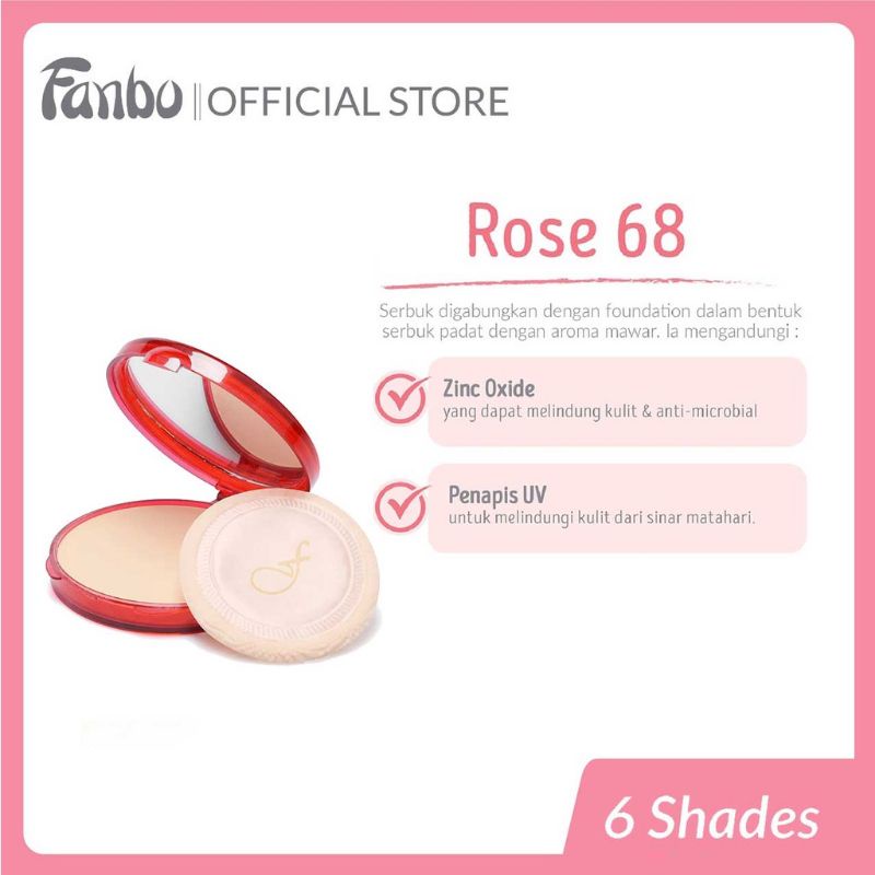 Fanbo Pancake Rose 68 /Fanbo Bedak Padat BPOM