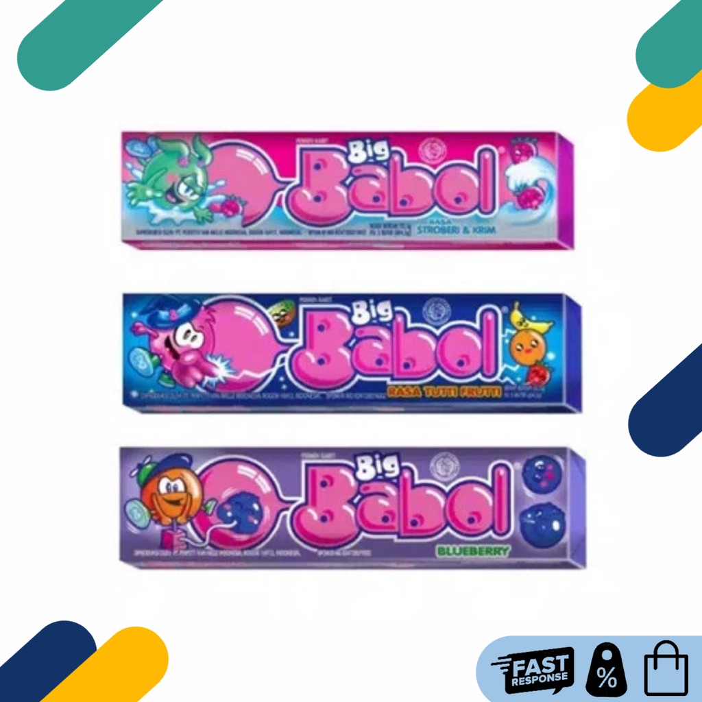 

Big Babol Stick Blueberry Stroberi Tutti Frutti 23 gr Permen Karet