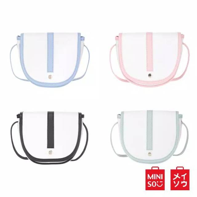 Tas slempang Miniso Sling bag Miniso Miniso Official Fashionable Canvas crossbody bag / tas fashion