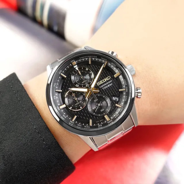 SEIKO CHRONOGRAPH SSB391P1 SSB391 TITANIUM JAM PRIA ORIGINAL ORI