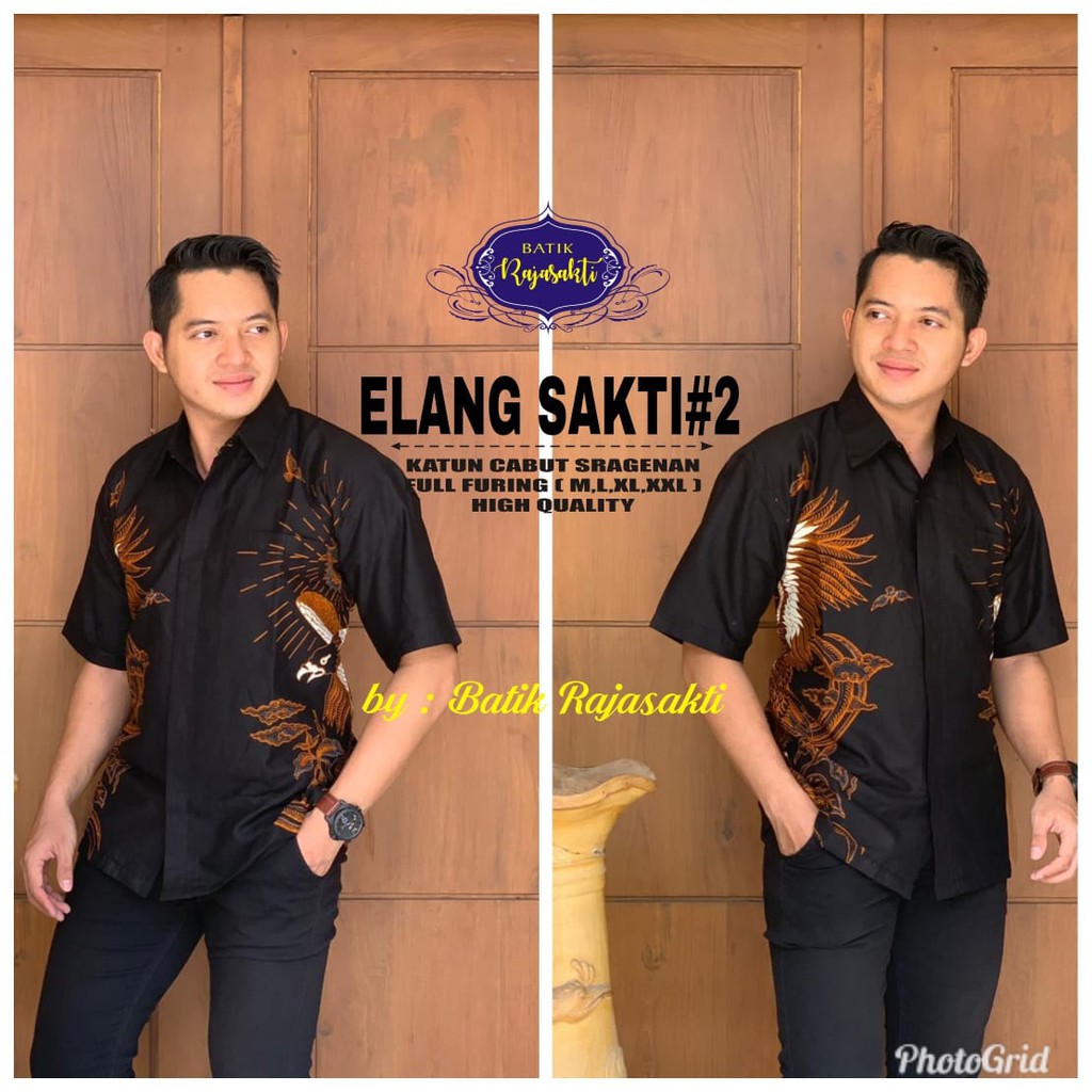 ELANG SAKTI SERI RAJASAKTI KEMEJA BATIK SOLO PRIA LENGAN PENDEK LAPIS FURING ATASAN BATIK PREMIUM MODERN KATUN HALUS BAHUWIRYA  BANAMITRA BANAMITRA PUTIH BANGSAWAN BAYU PUTRA BERLIAN BIRU BHARATAYUDA BIMASENA BIRENDRA BIRU INDAH BRAHMAKERTA BRAHMAKERTA