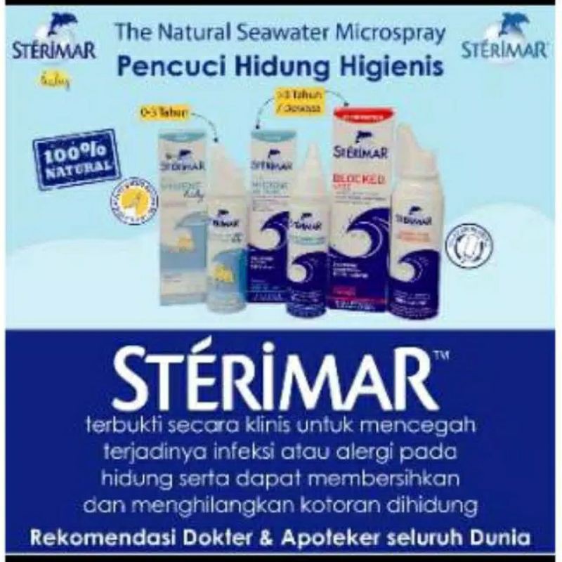 Sterimar Nasal Hygiene Spray pelega hidung tersumbat sinusitis blocked nose efektif untuk covid-3