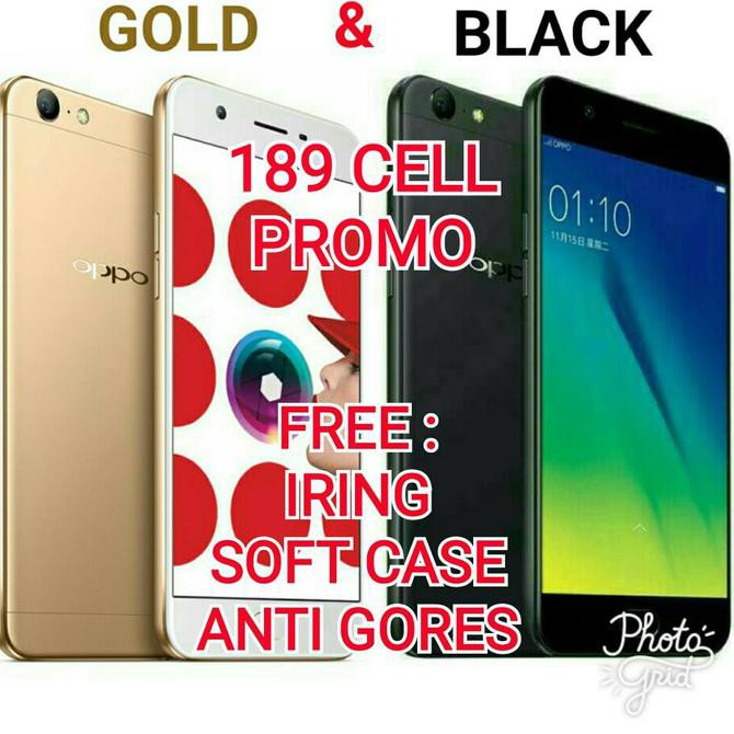 GRATIS ONGKIR OPPO A57 RAM 3/32 GOLD & BLACK - EMAS TERLARIS