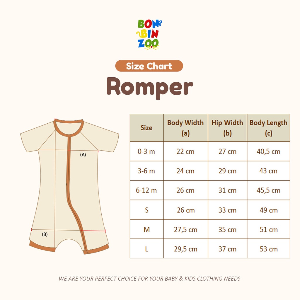 BONBINZOO ZIPPER ROMPER - NATURE SERIES