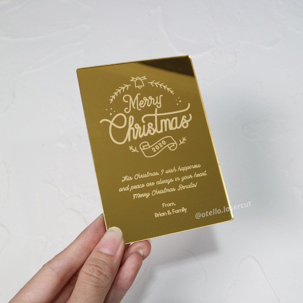 Kartu Natal Custom Greetings Card Natal | Custom Kartu Ucapan Natal Merry Christmas Card Costum