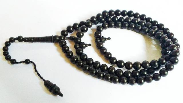 Tasbih kayu hitam / tasbih Kokah hitam turki / tasbih muslim 99 butir