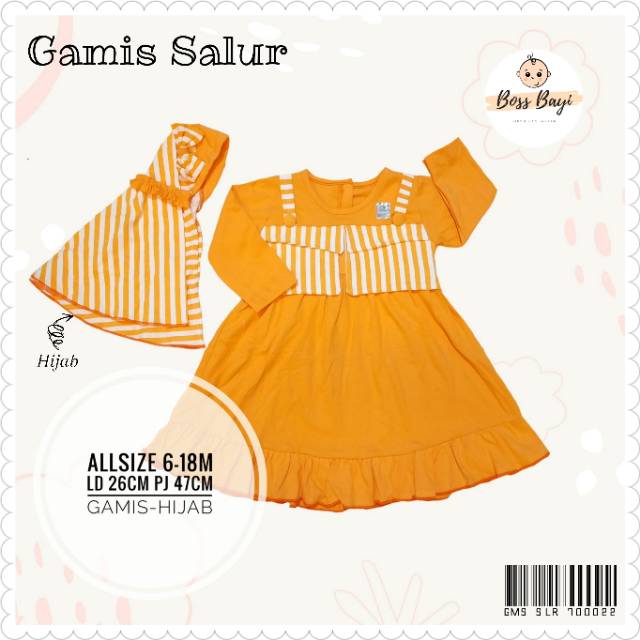 Gamis hijab anak salur allsize 6-18bln