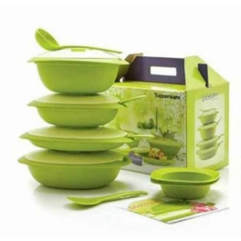 Tupperware Blossom Collection Set Hijau