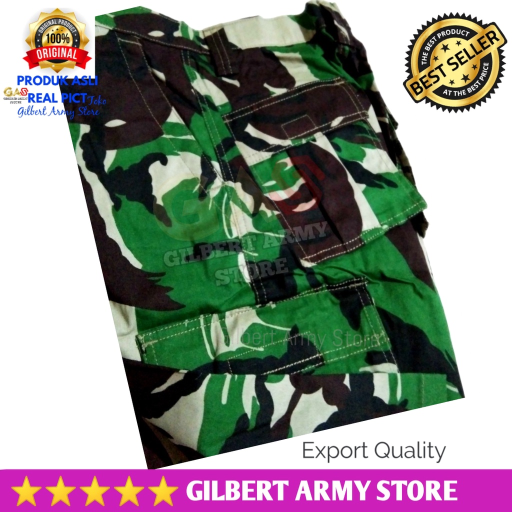 Celana Loreng Target Original Malvinas Tni Cargo Pendek Pria Terbaru GILBERT ARMY STORE size 28-38 Camo Tentara